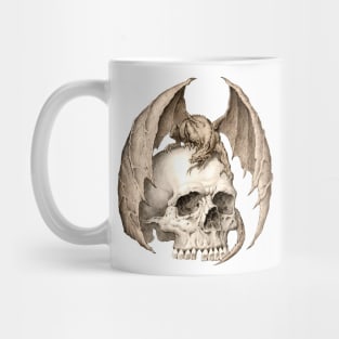 Dragon on a Skull Mug